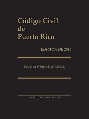 cover image of Codigo Civil de Puerto Rico